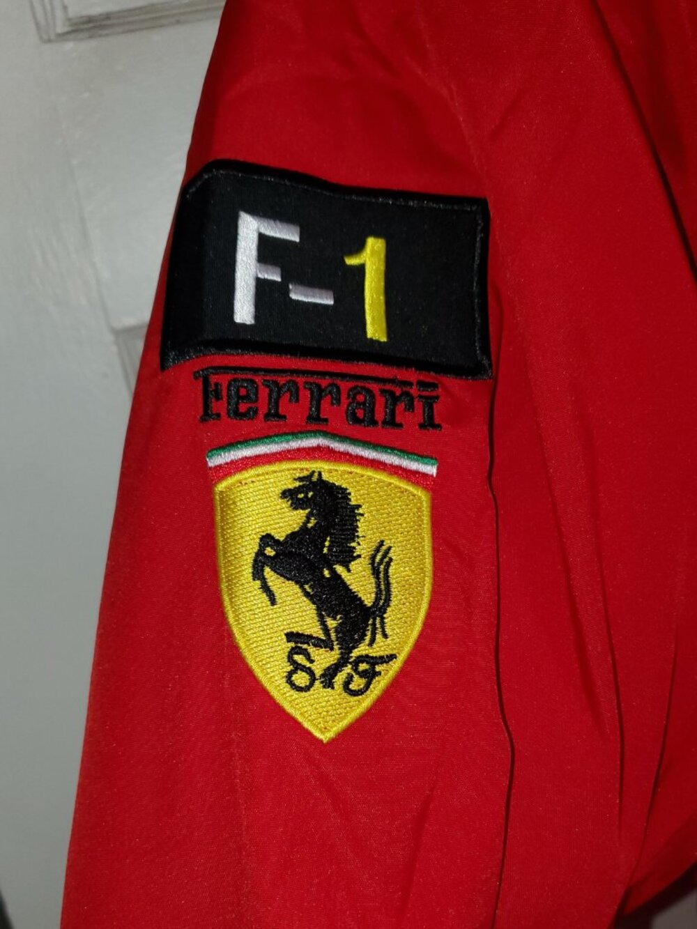 Ferrari F1 UPS Embroidered Shell Racing Jacket Size Large Red - Picture 4 of 13